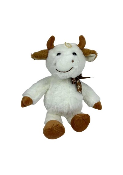 Sevimli Peluş İnek Hediyelik Uyku Arkadaşı 40 Cm Kahverengi