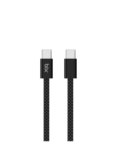 Bix T4cc 65w Usb-c To Usb-c Manyetik Tasarımlı Örgülü Hızlı Şarj Ve Data Kablosu 1 Metre Siyah