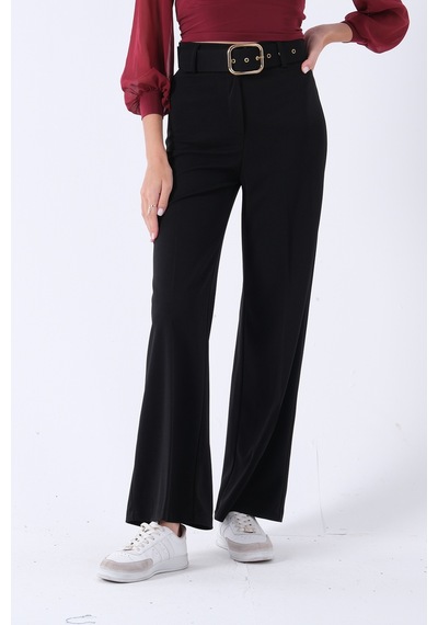 Feminist Siyah Bol Paça Pantolon 3974959