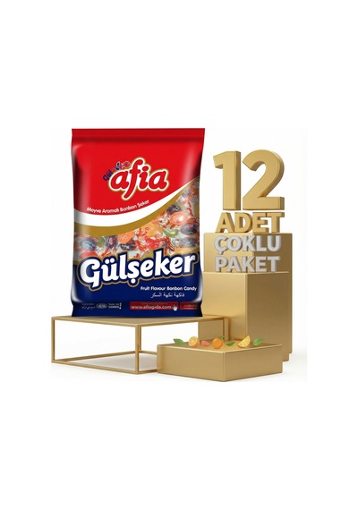 Afia Gülşeker Karışık Meyve Aromalı Şeker 12x175 Gr