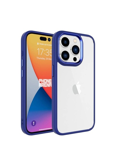 Apple Uyumlu iPhone 15 Pro İle Kılıf Şeffaf Arka Yüzey Renkli Kenar Çerçeve Telefon Kılıfı Kapak