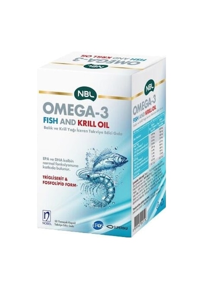 Nbl Omega-3 Fish & Krill Oil 50 Yumuşak Kapsül - Epa Ve Dha İçeren Omega-3 Takviye Edici Gıda