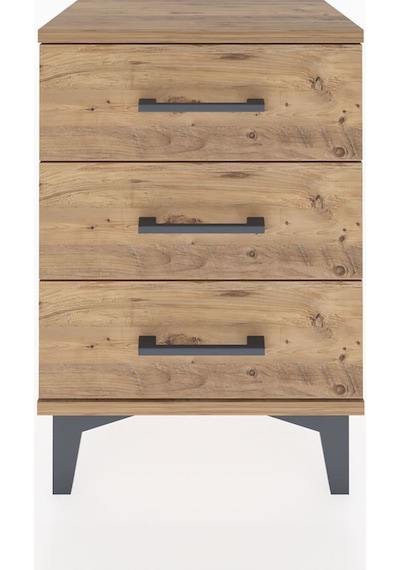 Arges Komodin 3 Çekmeceli 44x30x64 Çam-çam Çam