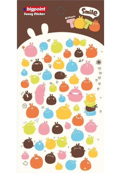 Bigpoint Sticker Tot Smile - 3 Adet
