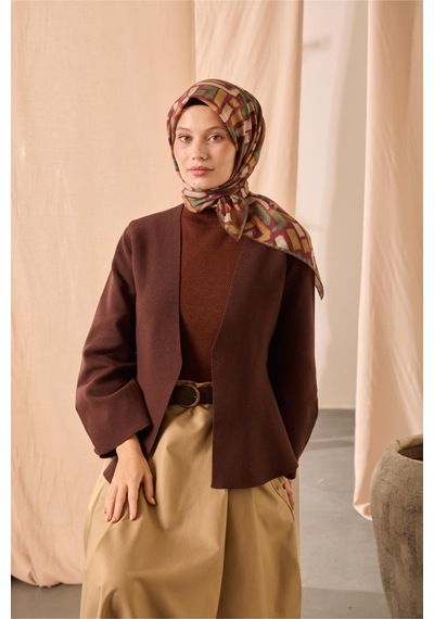 Silk Home Soft Eşarp 73096-07 Kiremit Bordo, Hardal, Yeşil, Küf Yeşili
