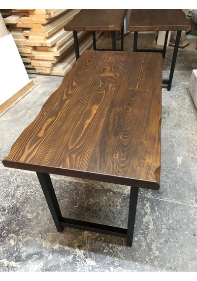Bintaşmobilya Ceviz Rengi Kütük Masa-120X70.Cm