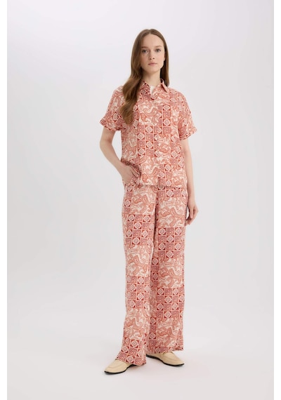 DeFacto Regular Fit Geniş Bol Paça Desenli Pantolon D4631AX25SPOG269 DeFacto Regular Fit Geniş Bol Paça Desenli Pantolon D4631AX25SPOG269