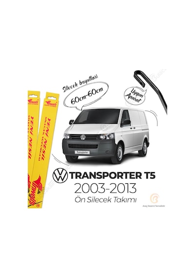 Volkswagen Transporter T5 Muz Silecek Takımı 2003-2013 İnwells Volkswagen Transporter T5 Muz Silecek Takımı 2003-2013 İnwells