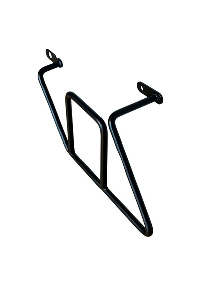 Turktasarlar Motor Accessory Mutt Motorcycle, Motosiklet Yan Çanta Taşıma Aparatı, Siyah Metal Sol Taraf Genel