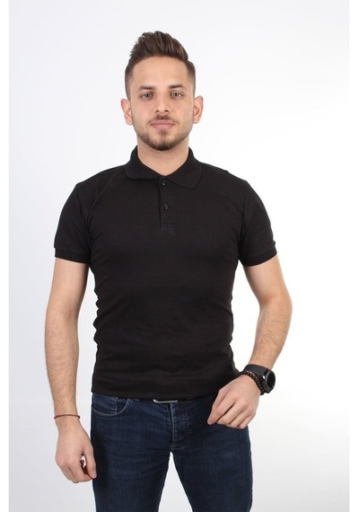 Siyah Polo Yaka T-Shirt