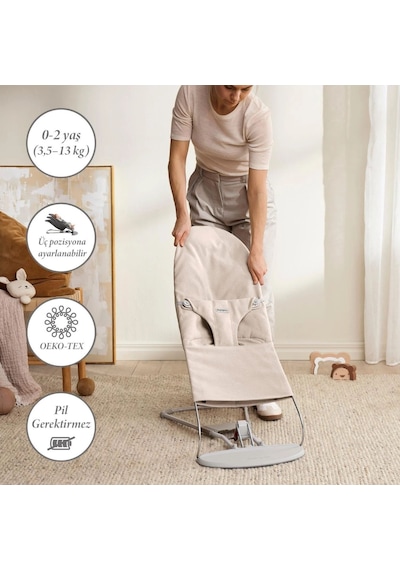 BabyBjörn 2’li Set Bliss Ana Kucağı & Kanguru Harmony Woven Melange Light Beige