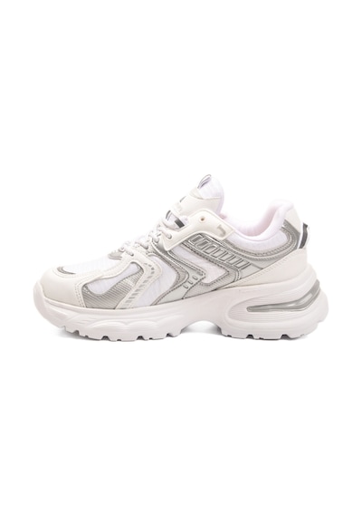 Beyaz Bağcıklı Kalın Taban Hafif Kadın Sneaker 2318 G Beyaz