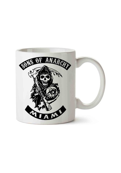 Sons Of Anarchy Miami Porselen Kupa Bardak Beyaz