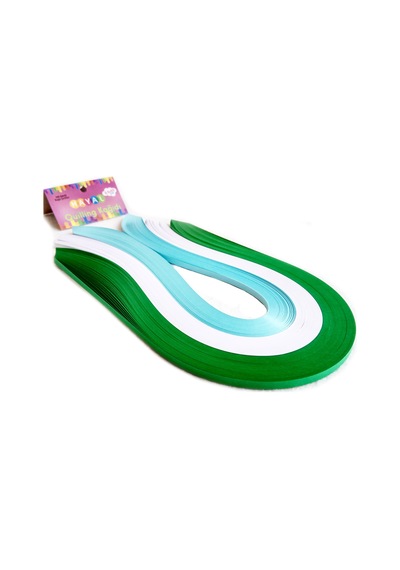 Hayal Quilling Kağıdı - Koyu Yeşil. Beyaz ve Açık Mavi 300'Lü