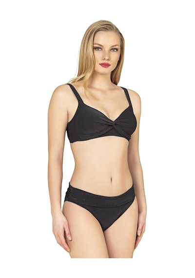 Endeep Kadın Toparlayıcı Bağlama Detaylı Siyah Bikini Takımı Siyah