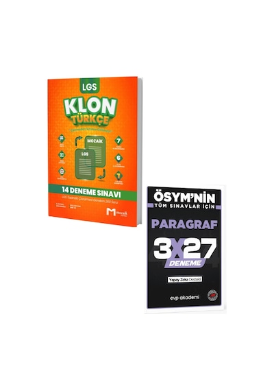Mozaik 2027 8. Sınıf Lgs Türkçe Klon 14 Deneme+ Evp Akademi Paragraf