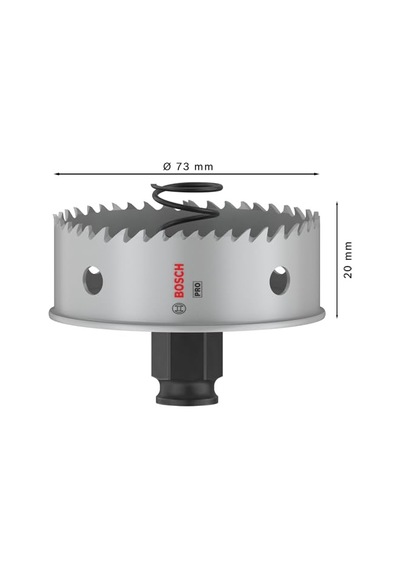 X Pro Sheet Metal Power Delikli Testere Paslanmaz Çelik Levhalar Çelik Levhalar Ø 73 Mm Profesyonel Aksesuar Döner M