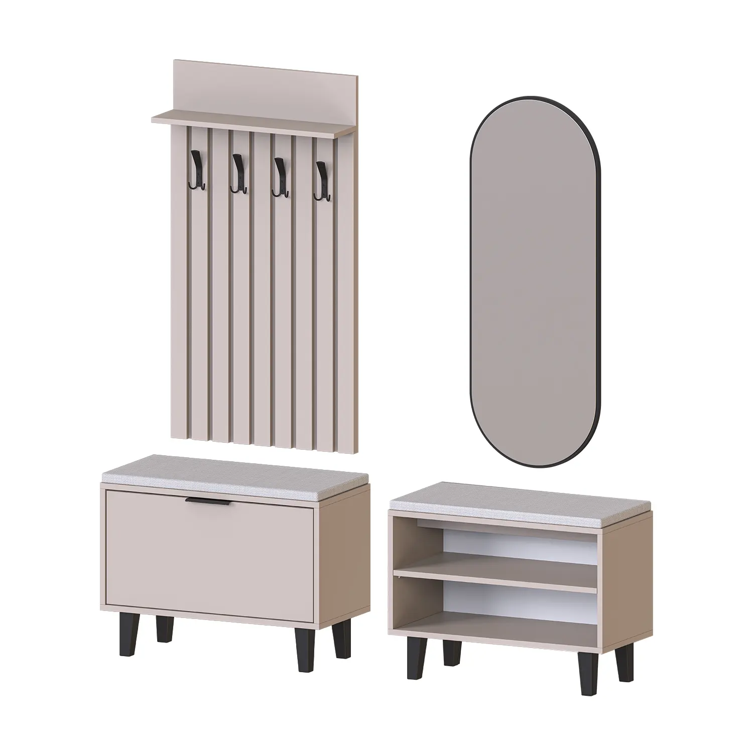 Nord Vestiyer Takımı Kapaklı Ve Kapaksız Bench,lambri Askılıklı, Modüler, Oval Aynalı Portmanto Takımı Kumtaşı Nord Vestiyer Takımı Kapaklı Ve Kapaksız Bench,lambri Askılıklı, Modüler, Oval Aynalı Portmanto Takımı Kumtaşı