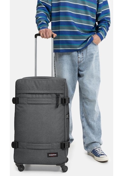 Eastpak Transit'r 4 M Black Denim Siyah Valiz Orta Boy Siyah