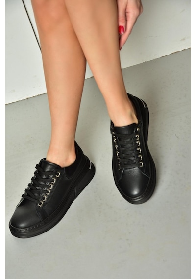 Fox Shoes P555020003 Siyah Hakiki Deri Kadın Spor Ayakkabı Sneakers Siyah Fox Shoes P555020003 Siyah Hakiki Deri Kadın Spor Ayakkabı Sneakers Siyah
