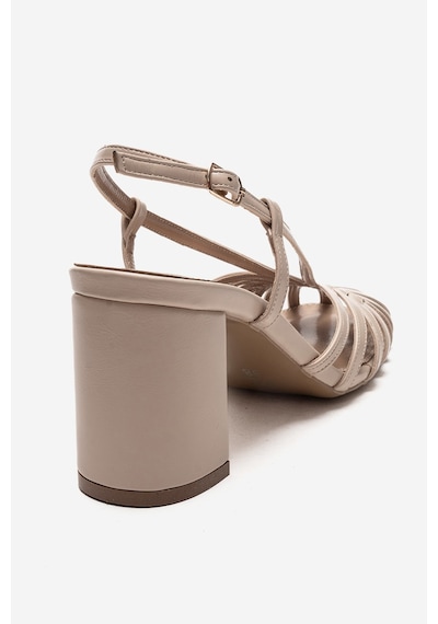Luvishoes Wılda Bej Kadın Kalın Topuklu Ayakkabı