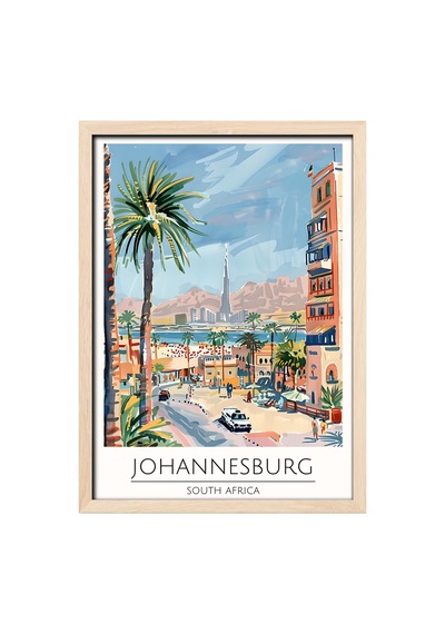 Johannesburg South Afrıca Ahşap Çerçeveli Dekoratif Duvar Tablosu Ahşap 01