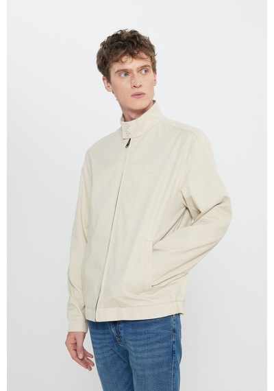 Lee Erkek Pamuk Regular Fit Dik Yaka Bej Ceket - Lv57205297 2XL