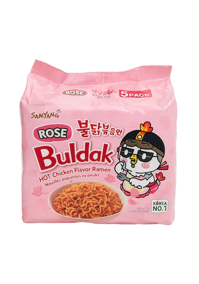 Samyang Buldak Rose Hot Chicken Flavor Ramen 5li Paket