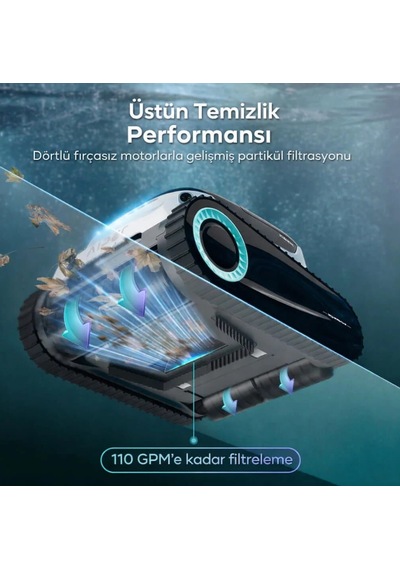 Aıper Scuba N1 Max Kablosuz 200m2 Otomatik Havuz Süpürge Robotu-toptancıyızbiz