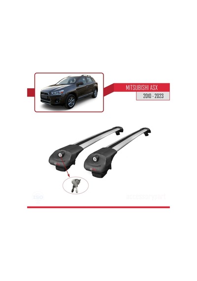 Mitsubishi Asx 2010-2023 Arası İle Uyumlu Ace-1 Ara Atkı Tavan Barı Gri