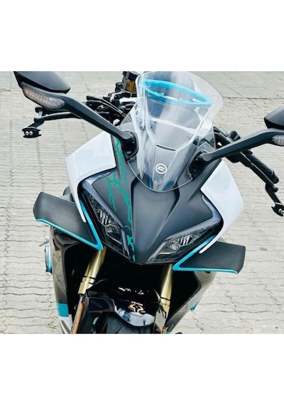 Cf Moto 450 Sr Ön Kafa Şimşek Sticker Folyo Turkuaz