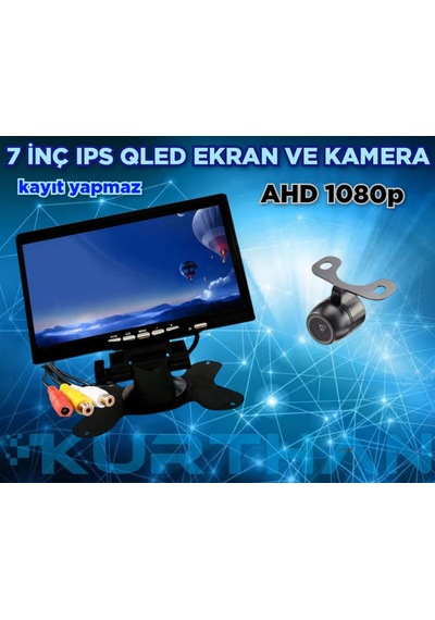 7 İnç Qled Ekran 1 Adet 150'' Geniş Açı Ahd 1080p Kelebek Kamera
