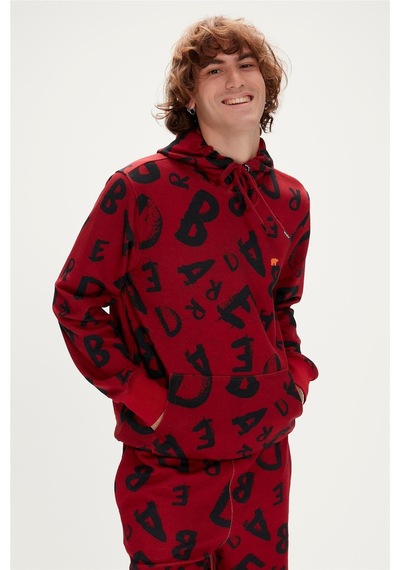 Bad Bear Bling Hoodie Erkek Sweatshirt-5077 Maroon