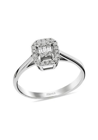Pirnus Diamond Baget Yüzük 14 Ayar Altın Gramı : 2.30