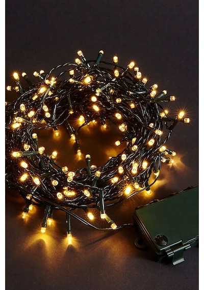 Led Işık -siyah Kablolu Günışığı - 10 Mt - Fonksiyonlu - Dekoratif , Teras,salon Süsleme,yılbaşı Süs Sarı
