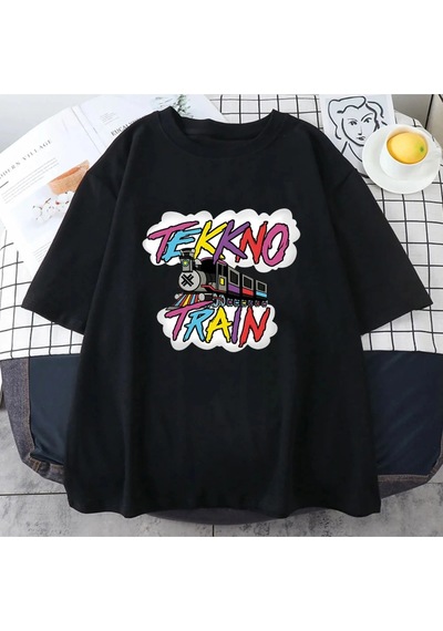 Startmore Beyaz Tekkno Tren Grafik Baskılı Elektrikli Callboy Band -gömlek Hayranları İçin Siyah Startmore Beyaz Tekkno Tren Grafik Baskılı Elektrikli Callboy Band -gömlek Hayranları İçin Siyah