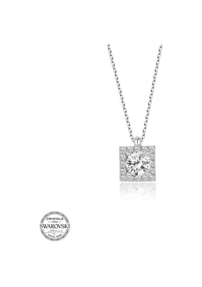 Swarovski Taşlı Gümüş Tektaş Kadın Kolye (551181318)