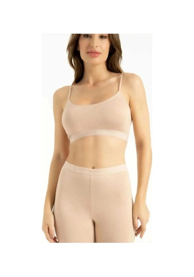 Bambu Çıkarılabilir Pedli İp Askılı Kadın Büstiyer 1257 Çok Renkli