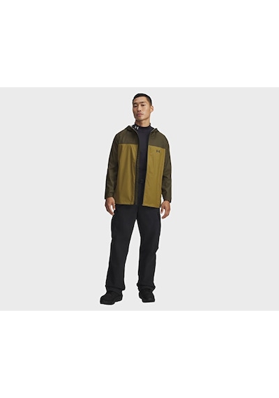 Under Armour Cloudstrike Colorblock Jkt Erkek Outdoor Yağmurluk Ceket 1381880-308 Yeşil Yeşil