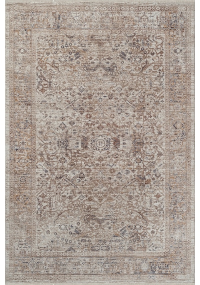 Buhara Y0739 Serisi Vintage Modern Eskitme Etnik Desenli Otantik Salon Halısı 0739 Bej