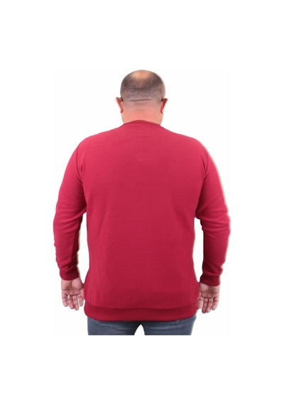Moc Grande Mocgrande Büyük Beden Selanik V Yaka Classic Sweat 23201 Bordo-Bordo Moc Grande Mocgrande Büyük Beden Selanik V Yaka Classic Sweat 23201 Bordo-Bordo