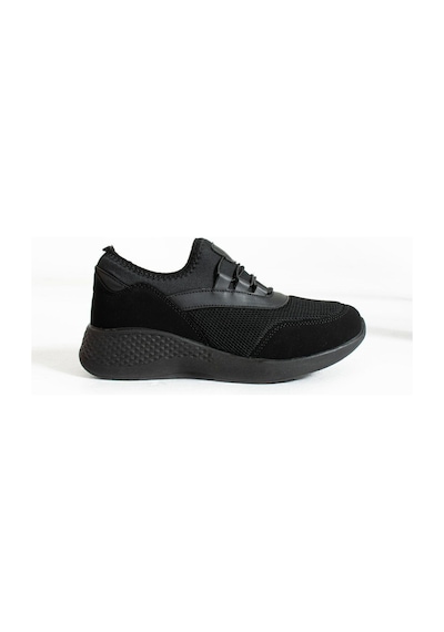 Siyah Anatomik Esnek Taban Slip-on Spor Ayakkabı Günlük Sneaker Siyah