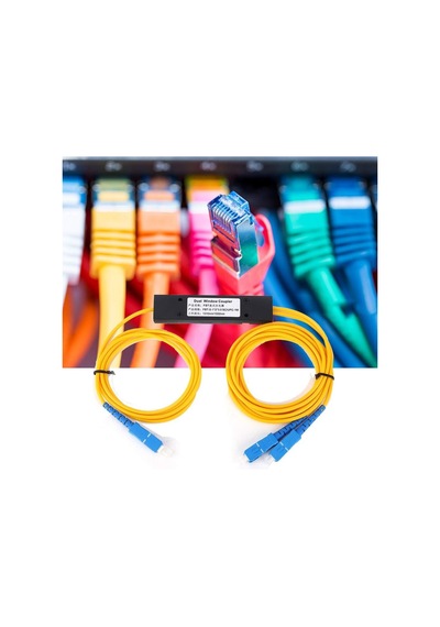 1x2 Plc Fiber Optik Splitter Sc/upc Coupler G652d Ftth Olt Onu Optik Kablo Bölücü Modül Mavi Ayırıcı