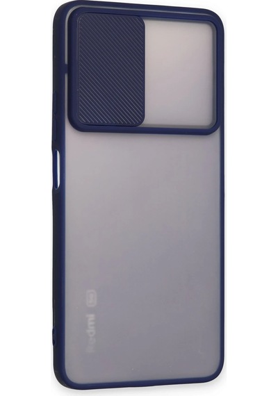 Newface Xiaomi Redmi Note 11t Kılıf Palm Buzlu Kamera Sürgülü Silikon Semeglbl - 60 - Lacivert