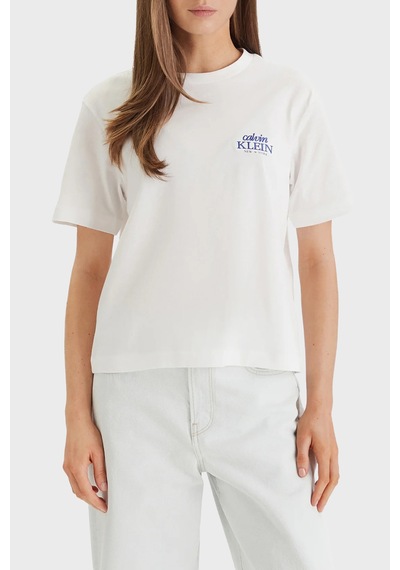 Calvin Klein Bayan T Shirt Lv047f801g Yaf Beyaz BEYAZ