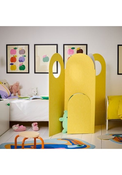 Ikea Grejsımojs Paravan, Sarı-gri, 190x120 Cm