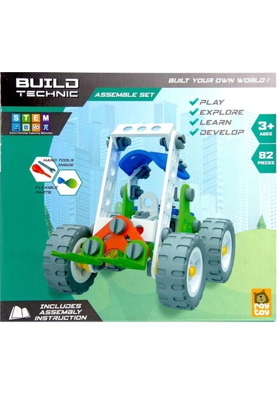 Roy Toy Sök Tak Araçlar 82 Parça FORKLİFT Kendin Yap Oyun Seti 3+ Yaş Üzeri Çocuklar İçin