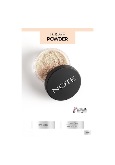 Note Cosmetique Loose Powder Makyaj Sabitleyici Matlaştırıcı Toz Pudra - 02 Light Beige