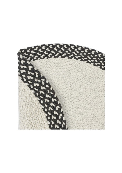 Cool Halı Glenn Krem Antrasit Oval Kilim Pamuklu Leke Tutmayan Çift Taraflı Yıkanan Mutfak Kilimi