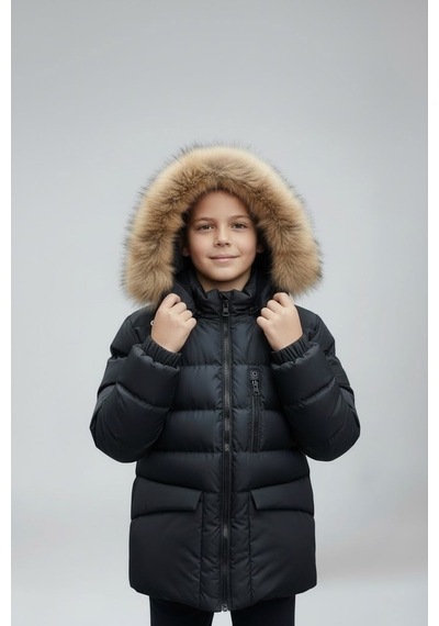 Benitto Kids Erkek Çocuk Şişme Mont 51334 Siyah